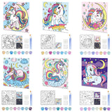 6 Pack Glow in The Dark Unicorn Paint by Numbers for Kids - Predrawn Canvas Arts and Crafts with 50 Paints,12 Brushes 2 Easels, DIY Acrylic Oil Painting Kits for Boys Girls Beginners, Home Wall Decor Craft Spot!