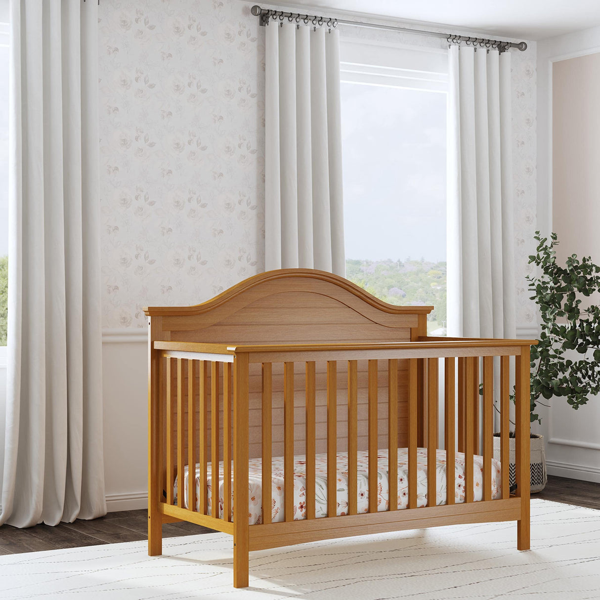 Carter's by DaVinci Nolan 4-in-1 Convertible Crib in Chestnut, Greenguard Gold Certified DaVinci