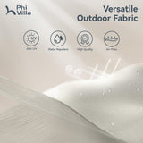 PHI VILLA 13ft Large Patio Umbrellas, Double-Sided Outdoor Market Rectangle Umbrella for Outside, Ivory PHI VILLA
