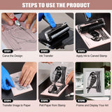 Linocut Kit for Printmaking with 5PCS 4"x6" Soft Rubber Linoleum Blocks, Brayer & Carving Tools – Block Printing & Stamp Making Supplies for Beginners & Artists Bobblebro