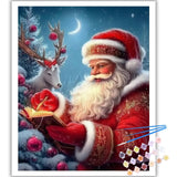 Christmas Paint by Numbers Kit for Adults Beginner-Santa Claus Adult Paint by Number Kits on Canvas, Christmas DIY Acrylic Oil Painting by Numbers for Adults for Gift Home Wall Decor(16x20inch) Arttoplus