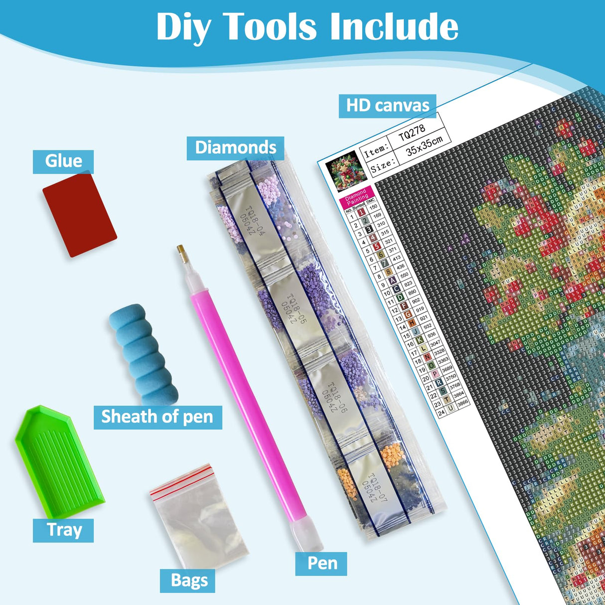 Christmas Cookie Cup Diamond Painting Kits for Adults, 5D Winter Diamond Art Kits for Adults Beginners, DIY Full Round Drill Diamond Dot Painting Gem Art Kits for Adult, Home Wall Decor 13.8x13.8 Inch LKHMVCA