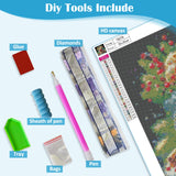 Christmas Cookie Cup Diamond Painting Kits for Adults, 5D Winter Diamond Art Kits for Adults Beginners, DIY Full Round Drill Diamond Dot Painting Gem Art Kits for Adult, Home Wall Decor 13.8x13.8 Inch LKHMVCA