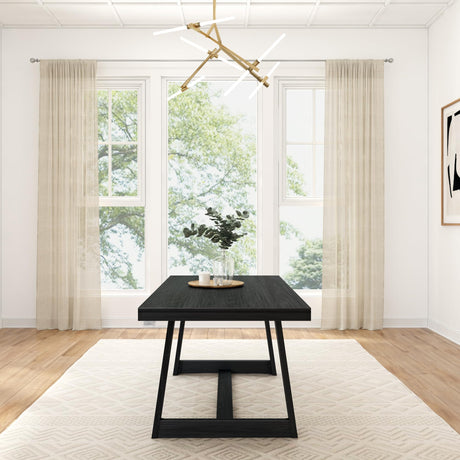 Plank+Beam 72 Inch Farmhouse Dining Table, Solid Wood Rustic Kitchen Table, Large Wooden Rectangular Dinner Table for Dining Room, Home Office, Plank+Beam