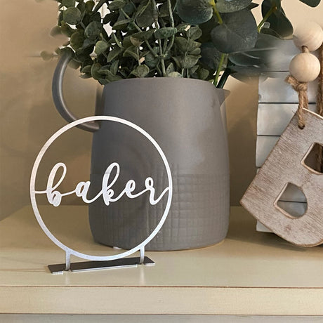 ROCC RUSTED ORANGE CRAFTWORKS CO. Anderson Tabletop or Shelf Personalized Name Sign - freestanding personalized family name sign last name signs for home decor custom name sign standing (4 inch Name Only) ROCC RUSTED ORANGE CRAFTWORKS CO.