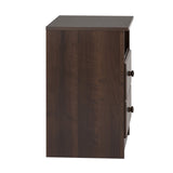 Prepac Astrid Simplistic Nightstand Side Table with 2 Drawers and Open Shelf, Functional Bedside Table 15.5" D x 16" W x 24.5" H, Espresso, EDNH-0402-1 Prepac