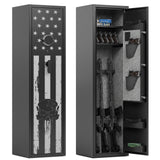 BUTISOW 6 Gun Safe, Gun Safe for Rifles and Pistols, Large Capacity Rifle Safe,Gun Cabinet for Home Rifles and Shotguns, Gun Safe with Handgun Pistol Pouch, Removable Shelf and 2 Gun Racks BUTISOW