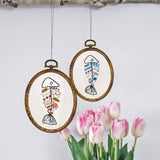 9'' Oval Embroidery Hoops - guofa 5PCS Decorative Cross Stitch Hoop Set, Imitated Wood Embroidery Frame Circle Hanging Arts Ornament (9in-5pcs) guofa