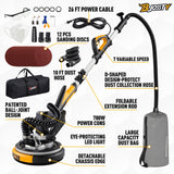Drywall Sander with Vacuum Dust Collector, High Power 7-AMP Electric Sander for Drywall, 99% Dust Removal, 7 Variable Speed 900-1800RPM, Dustless Wall Sander for Drywall, Popcorn Ceiling etc BJOSSTY