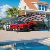 AirWire 20x40 FT Metal Carport Canopy Heavy Duty with Reinforced Base and Galvanized Steel Roof & Frame, Garage Shelter for Cars, Boats and Trucks AirWire