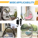 Hammock Chair Ultimate Hanging Kit by JPKTA - 500lbs Capacity Egg Hammock Chair Spring Hook and Pin Plug Hardware Black for Hanging Basket Chairs Hammock and Porch Swings Replacement Parts JPKTA
