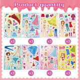 Stickers for Kids, 24 Sheets Dress Up Stickers for Girls, Make Your Own Fairy Princess Sticker, Birthday Party Favor, Classroom Rewards, Art Craft DUJAA