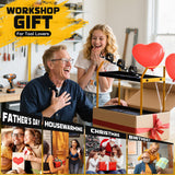 Ferreteriai Power Tool Organizer Wall Mount with Broom Holder Combo, Yellow & Black 3-Tier Garage Storage Rack with Battery Storage, 4 Drill Holder Slots, Heavy Duty Steel 150LB Capacity Ferreteriai