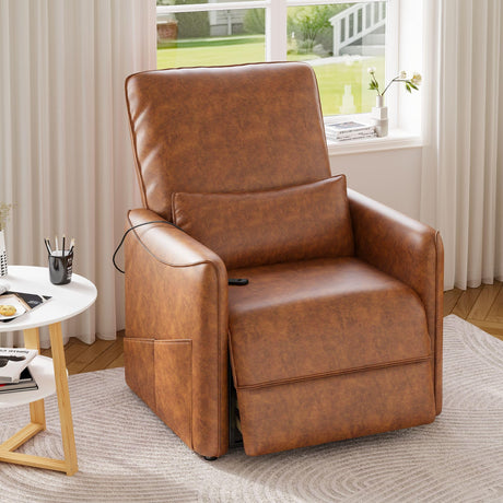 Power Recliner Chair for Adults, Modern Electric Reclining Sofa Chair with Lumbar Support for Living Room, Bedroom JFHID
