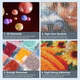 SJUTOUCI Dog Diamond Art Painting Kits for Adults, Diamond Art Kits for Beginners, 5D DIY Full Drill Gem Craft for Home Decor Gift 12x12inch/30x30cm SJUTOUCI