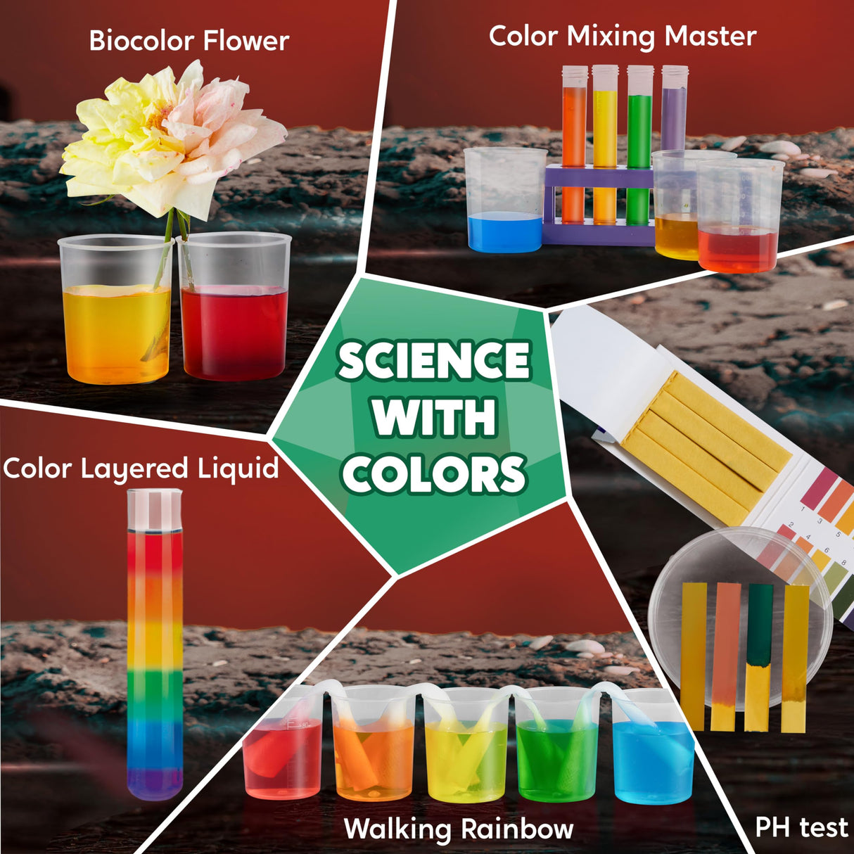 Klever Kits Amazing Science Kits- 85+ Experiments Educational Toys, STEM Activities with Erupting Volcano and Growing Crystal Tree for Kids Aged 6 7 8+ Klever Kits