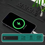 YITAHOME TV Stand for up to 70-inch TVs, Modern Black TV Stands for Living Room w/Power Outlets,LED Entertainment Center with Storage, TV Media Console Cabinet, Black YITAHOME