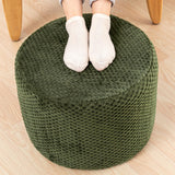 Ottoman Foot Rest Stuffed Round Boho Floor Poof Seating Armchair Foot Stool Floor Cushion Bean Bag Pouf Ottoman 18x18x14 Inch Forest Poofieotto