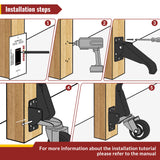 Heavy Duty Workbench Casters 3 Inch Retractable Casters with Lifting and Lowering Function 360° Rotation Ideal for Workbenches or Other Equipment Maximum Load of 1100 lbs HOLKIE