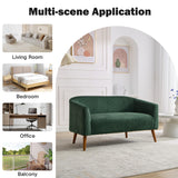 Chifee & Vingol 50.8" W Small Loveseat for Small Spaces with Wood Legs,Green Chifee & Vingol