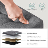 SONGMICS MAZIE Collection - 43 Inches Storage Ottoman, Foldable Storage Bench with Flipping Lid, 660 lb Load Capacity, for Entryway, Living Room, Bedroom, Dark Gray ULSF76GYZ SONGMICS