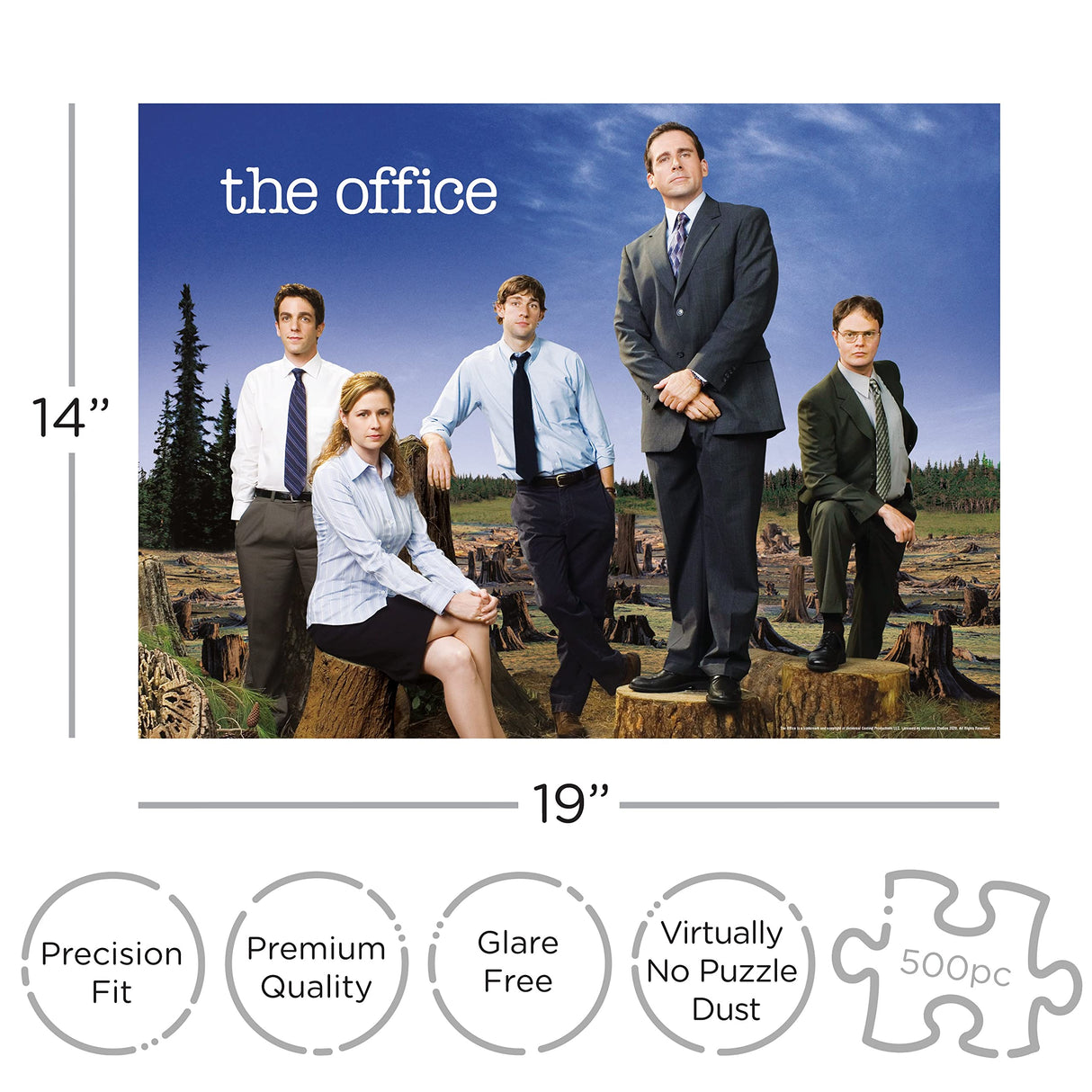 AQUARIUS The Office Puzzle (500 Piece Jigsaw Puzzle) - Officially Licensed The Office Merchandise & Collectibles - Glare Free - Precision Fit - 14 x 19 Inches AQUARIUS