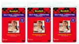 Scotch Self-Sealing Laminating Pouches, 4 x 6 Inches, 3-Pack of 5 Pouches – No Machine Needed, Clear, Photo Safe Scotch