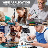 Soldering Iron Kit, 100W Soldering Gun with LED Digital Display, Adjustable Temperature 356-932℉ Solder Kit for Electronics,Gray Crtsweker