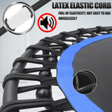 Newan 40'' Silent Fitness Mini Trampoline - Indoor Rebounder for Adults - Best Urban Cardio Jump Fitness Workout Trainer, Covered Bungee Rope System - Max Limit 330 lbs NEWAN