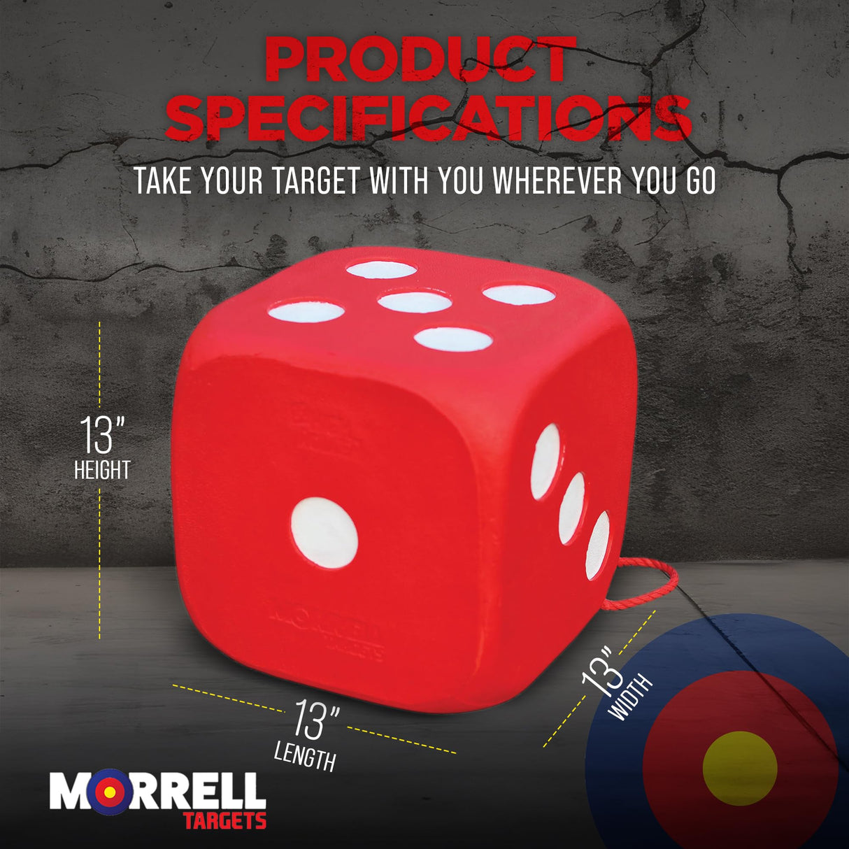 Morrell Targets Archery Target, High Roller Foam, for Crossbow & Compound Bow, 13" Morrell