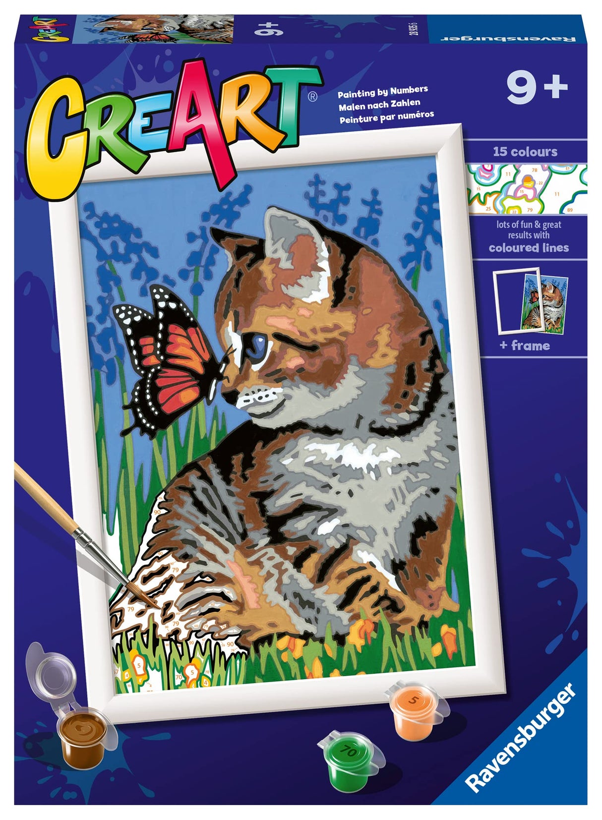 Ravensburger CreArt Best Friends Paint by Numbers Kit - Engage Your Kids Creatively | Complete Set for Beginner Artists | for Age 9 and Above | Ideal for Home Decor or Gift Ravensburger