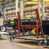 FOVERSWIVE 8"x2" Industrial Casters- Heavy Duty Casters, Cast Iron Wheel,Steel Casters Set of 4 Capacity up to 6000 Lb. Use for Platform Truck, U-Boat Cart,Workbenche(2 Swivel & 2 Rigid) FOVERSWIVE