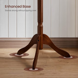 VASAGLE Solid Wood Coat Rack and Stand, Free Standing Hall Coat Tree with 10 Hooks for Hats, Bags, Purses, for Entryway, Hallway, Rubberwood, Dark VASAGLE