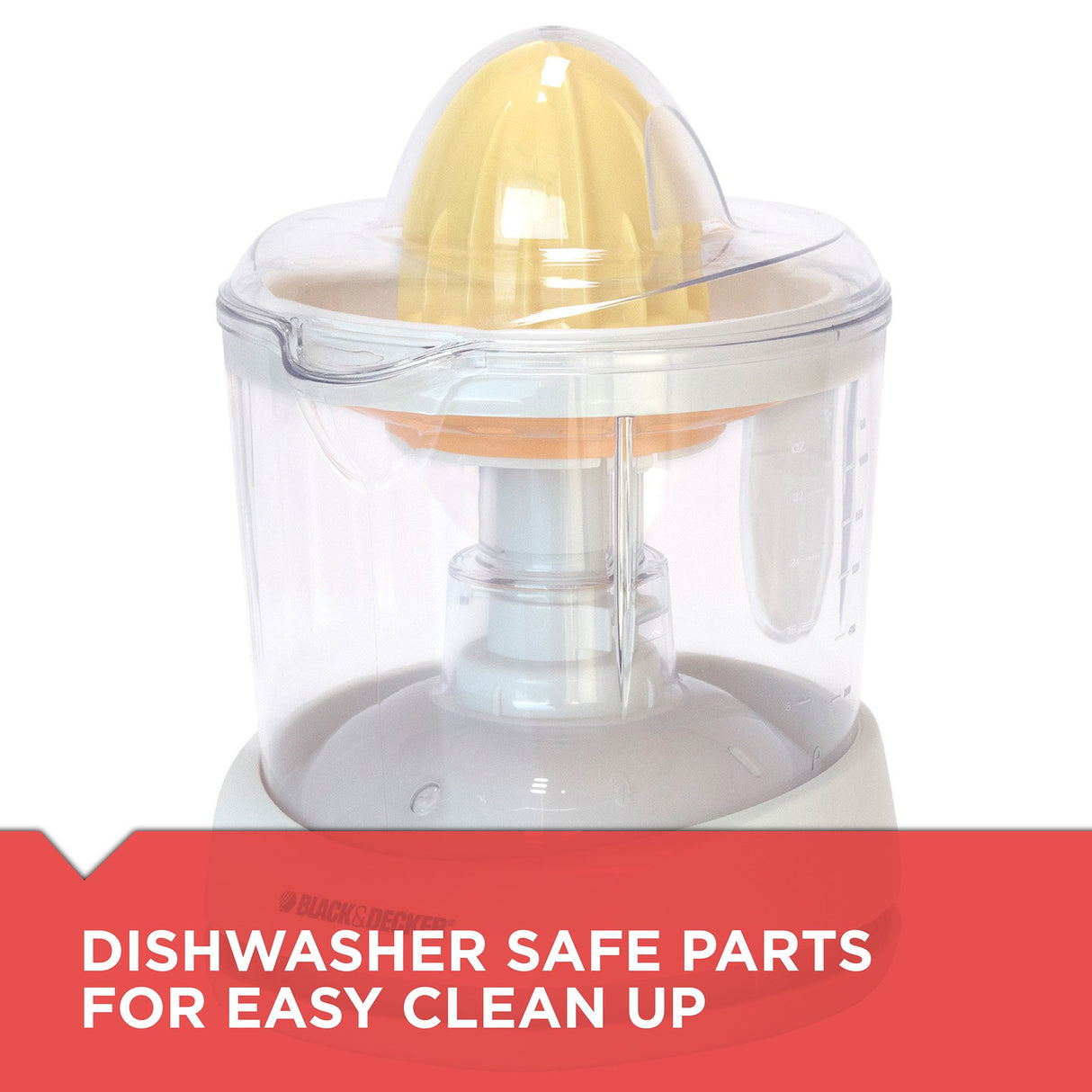 BLACK+DECKER 32oz Electric Citrus Juicer, CJ625, Pressure Activated, Adjustable Pulp Control, Dishwasher-Safe BLACK+DECKER