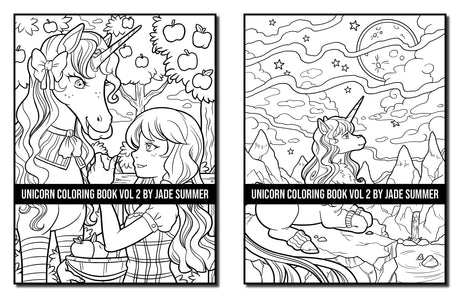 Unicorn Coloring Book: For Adults with Magical Unicorns, Beautiful Flowers, and Relaxing Fantasy Scenes (Volume 2) (Unicorn Coloring Books) WoodArtSupply