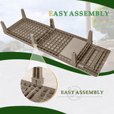 JUMMICO Patio Chaise Lounge Chair Set of 2 Outdoor PE Waterproof Adjustable Easy Assembly Lounge Chairs for Outside Pool Garden Deck Beach (Light Brown) JUMMICO