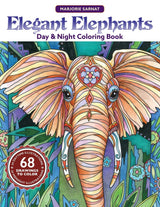 Elegant Elephants Day & Night Coloring Book JR Imagination