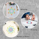 64 Pieces Stencils for Painting, Small Reusable Mandala Dot Stencil, Art Craft Template for Painting on Wood, Wall, Fabric, Rock, Chalkboard, Sign, DIY Art Scrapbook Projects(Mandala) eageus