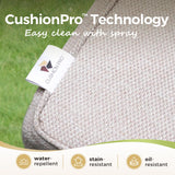 MIXPATIO Patio Furniture Set, 6 Pcs Wicker Outdoor Conversation Set, 2 x Single Chairs, 1 x 3 Seater Sofa and 2 x Ottoman with 4" Thick Cushion and 56" Fire Pit Table, Beige MIXPATIO