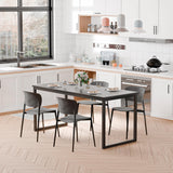 ZENY Computer Desk 55 Inch, Home Office Writing Desk, Modern Simple Style Desk PC Laptop Study Student Table (55 inches) ZENY