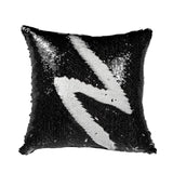JYFLZQ Sublimation Sequin Pillow Case Blanks 16''x16'' - Set of 2 Black Reversible Flip Sequin Pillow Cushion Covers Personalized for Kids, Friends JYFLZQ