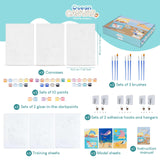 BONNYCO Paint by Numbers Kit for Kids Sea Animals Pack 3 Canvas Paint by Number Canvas Framed, Ocean Gifts for Kids, Arts and Crafts 4-6 8-12 Pintar por Numeros Pre Drawn Painting Under Sea Crafts BONNYCO