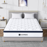 FLEXPEDIC 10" Twin Mattress, Memory Foam Hybrid Mattress with Space Cotton for Tight Sleep, Medium-Firm Cooling Mattress with Stronger Support, Motion Isolation &Pressure Relieving FLEXPEDIC