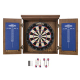 American Legend Charleston Solid Wood Bristle Dartboard Cabinet Set - Includes 18” dartboard and 6 steel tip darts American Legend