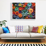 1000 Piece Puzzle for Adults - Colourful Flowers & Succulent Plants Puzzle for Adults Children - Recycled Paper Jigsaw Puzzle 1000 Pieces - Fun and Challenging Family Game Great Gift Idea, 28 * 20 in Edsjegn