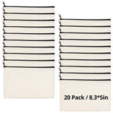 HTVRONT Blank Canvas Makeup Bags 20 Pack, Sublimation Blanks Cosmetic Bags, DIY Heat Transfer Canvas Pen Case Pencil Bags, Beige Multi-Purpose Travel Toiletry Zipper Bags (20pcs 8.3 × 5 Inch) HTVRONT