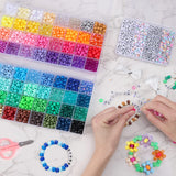 QUEFE 2350pcs, 64 Colors, Pony Beads for Bracelet Making Kit, Rainbow Kandi Beads Friendship Bracelet Kit, Letter Beads and Elastic Strings for Bracelet Necklace Making, Craft Gifts Set for Girls QUEFE