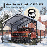 ADVANCE OUTDOOR Metal Roof Carport Kits 10x15 ft Heavy Duty Steel Car Canopy Hard Top Garage ADVANCE OUTDOOR