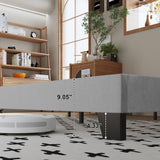 ZZBINUS Twin Size Bed Frame with Adjustable Tufted Headboard – Linen Upholstered Platform Bed, Sturdy Frame & Slats, No Box Spring Needed, Noise-Free, Easy Assembly (Gray, Twin) ZZBINUS