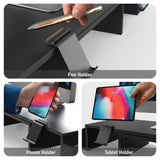 Simple Houseware Desk Dual Monitor Stand Riser with Drawer, Black Simple Houseware
